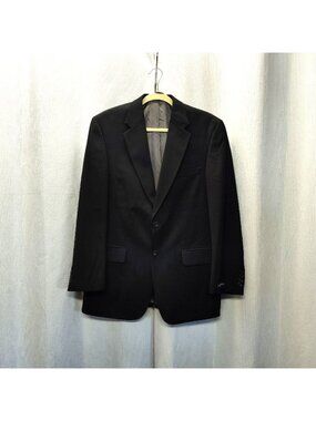 Saddlebred Black Blazer Men's 40 Regular Wool Blend Suit Tailored To Perfection